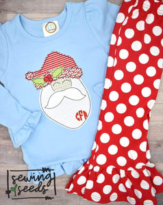 Simple Santa GIRL Applique SS - Sewing Seeds