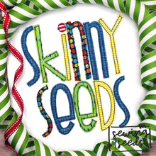 Load image into Gallery viewer, Skinny Seeds Applique Font - Sewing Seeds