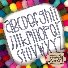 Load image into Gallery viewer, Skinny Seeds SKETCH Embroidery Font - Sewing Seeds