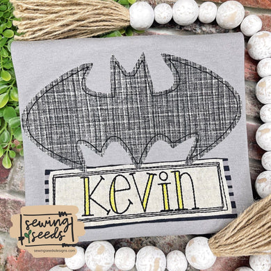 Superhero Batman Applique - Sewing Seeds