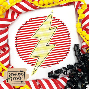 Superhero The Flash Applique - Sewing Seeds