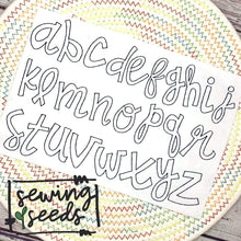 Load image into Gallery viewer, Swanky Seeds Applique Font - Sewing Seeds