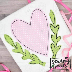 Sweet Simple Heart Applique SS - Sewing Seeds