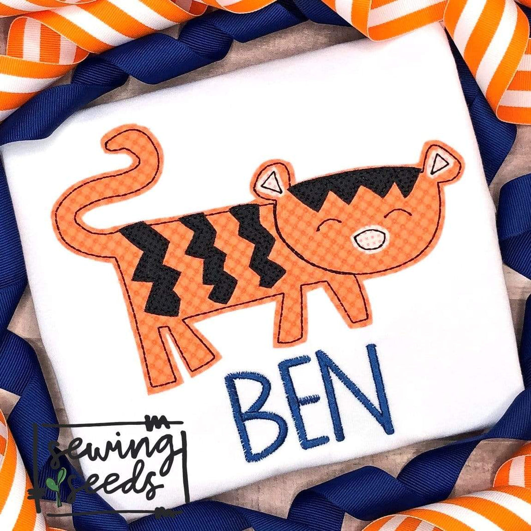 Tiger Applique SS - Sewing Seeds