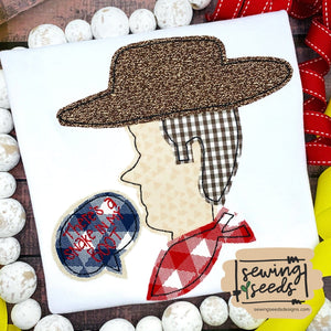 Toy Cowboy Applique SS - Sewing Seeds