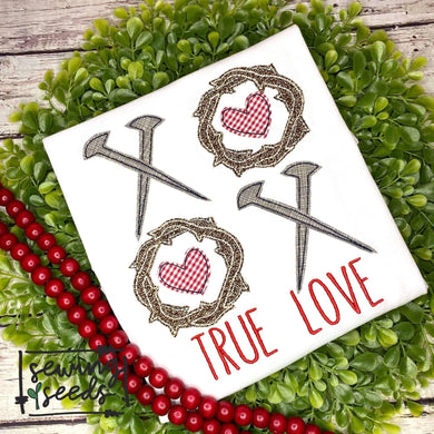 Valentine XOXO True Love Applique SS - Sewing Seeds