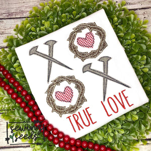 Valentine XOXO True Love Applique SS - Sewing Seeds