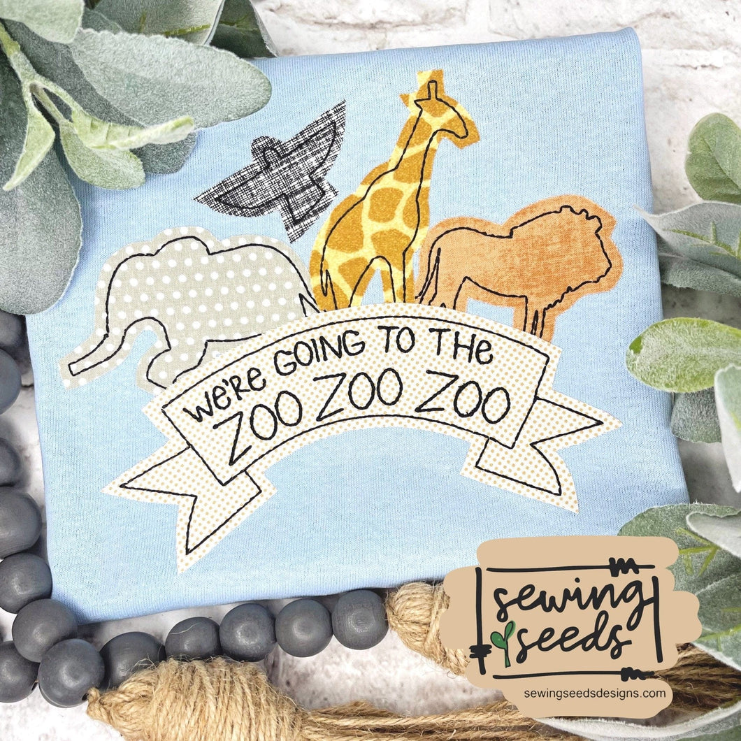 We're Going to the ZOO ZOO ZOO Applique SS - Sewing Seeds