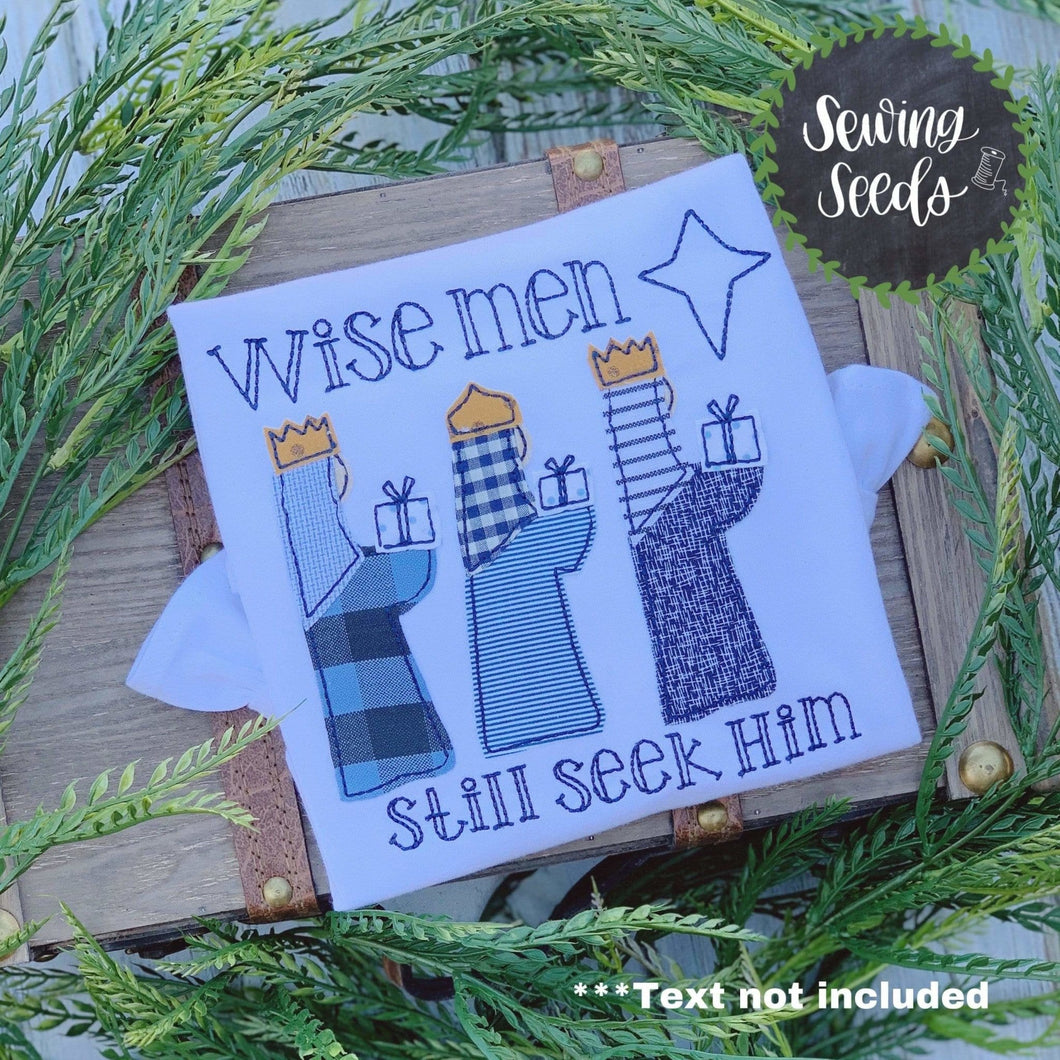 Wise Men Nativity Applique SS - Sewing Seeds